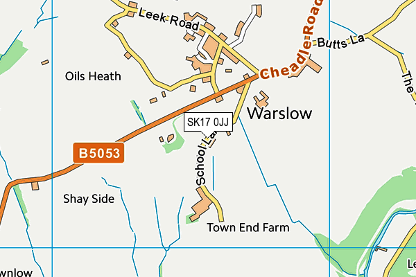 SK17 0JJ map - OS VectorMap District (Ordnance Survey)
