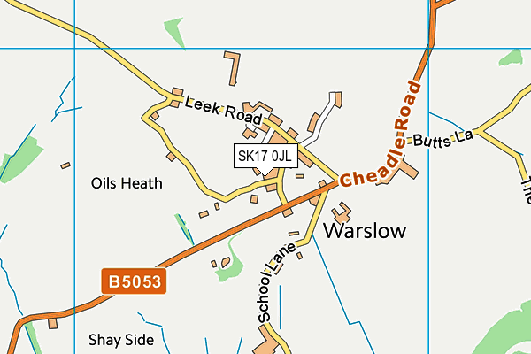 SK17 0JL map - OS VectorMap District (Ordnance Survey)