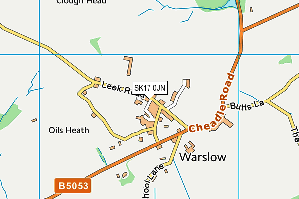 SK17 0JN map - OS VectorMap District (Ordnance Survey) SK17 0JN map - OS VectorMap District (Ordnance Survey)