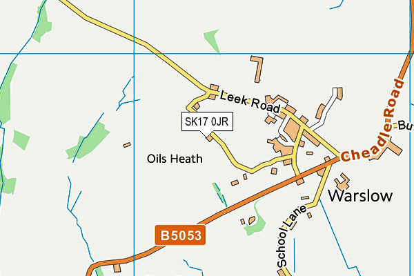 SK17 0JR map - OS VectorMap District (Ordnance Survey)