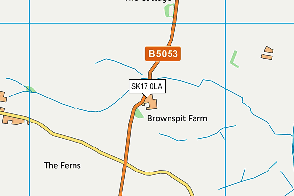 SK17 0LA map - OS VectorMap District (Ordnance Survey)