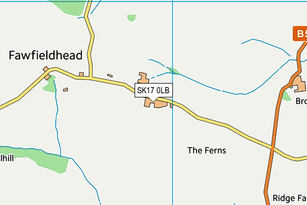 SK17 0LB map - OS VectorMap District (Ordnance Survey) SK17 0LB map - OS VectorMap District (Ordnance Survey)