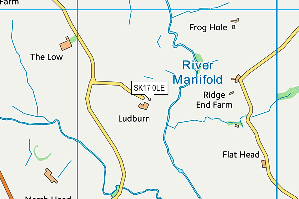 SK17 0LE map - OS VectorMap District (Ordnance Survey)