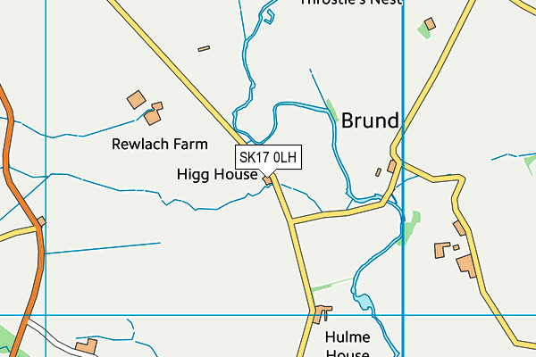 SK17 0LH map - OS VectorMap District (Ordnance Survey)