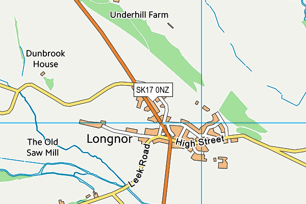 SK17 0NZ map - OS VectorMap District (Ordnance Survey)