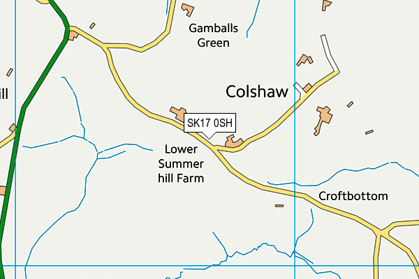 SK17 0SH map - OS VectorMap District (Ordnance Survey)