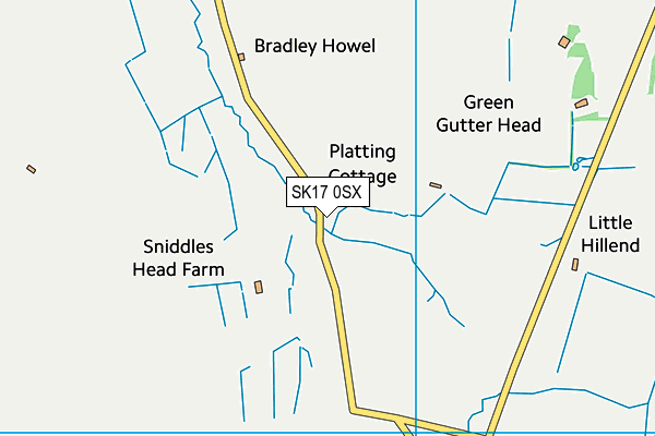 SK17 0SX map - OS VectorMap District (Ordnance Survey) SK17 0SX map - OS VectorMap District (Ordnance Survey)