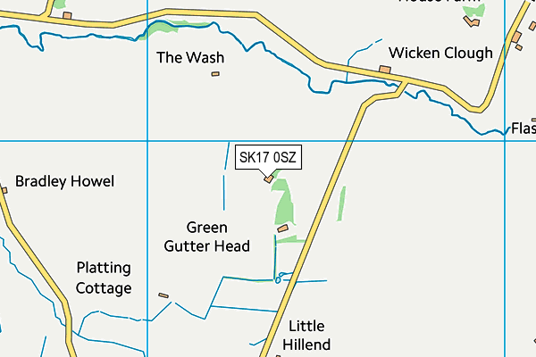 SK17 0SZ map - OS VectorMap District (Ordnance Survey)