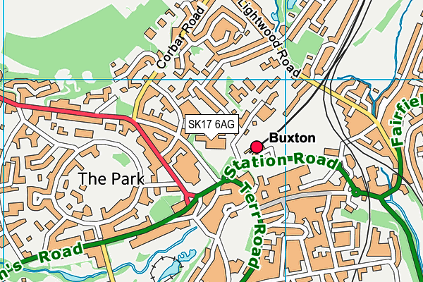 SK17 6AG map - OS VectorMap District (Ordnance Survey)