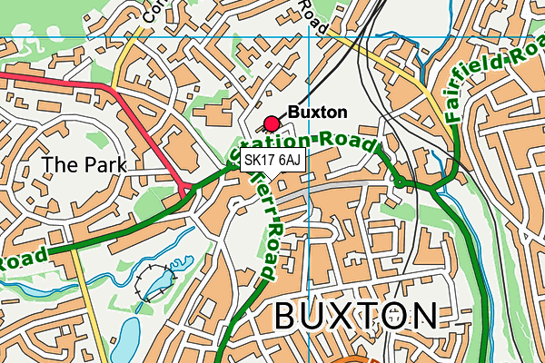 SK17 6AJ map - OS VectorMap District (Ordnance Survey)