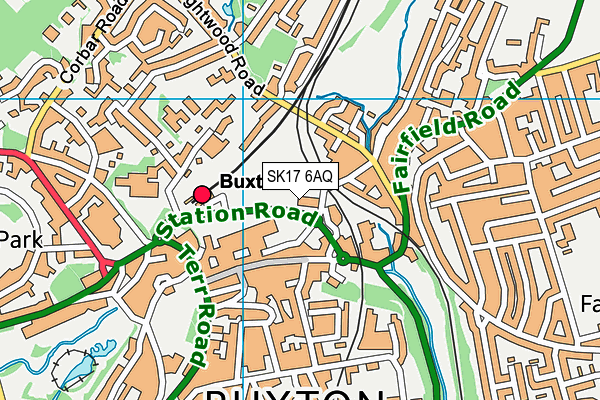 SK17 6AQ map - OS VectorMap District (Ordnance Survey)