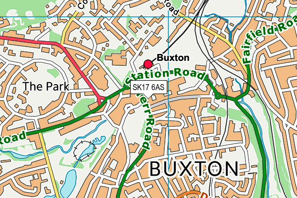 SK17 6AS map - OS VectorMap District (Ordnance Survey)