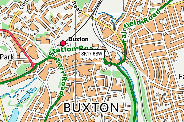 SK17 6BW map - OS VectorMap District (Ordnance Survey)