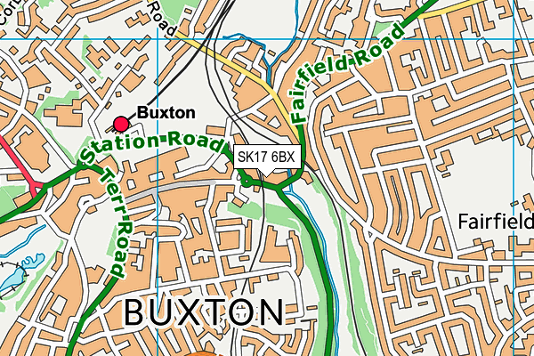 SK17 6BX map - OS VectorMap District (Ordnance Survey)