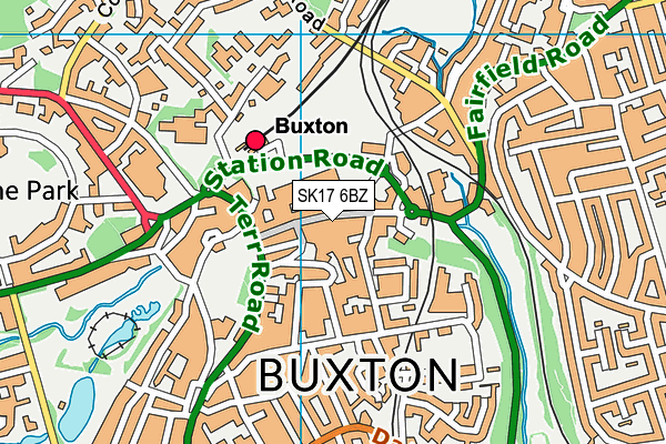 SK17 6BZ map - OS VectorMap District (Ordnance Survey)