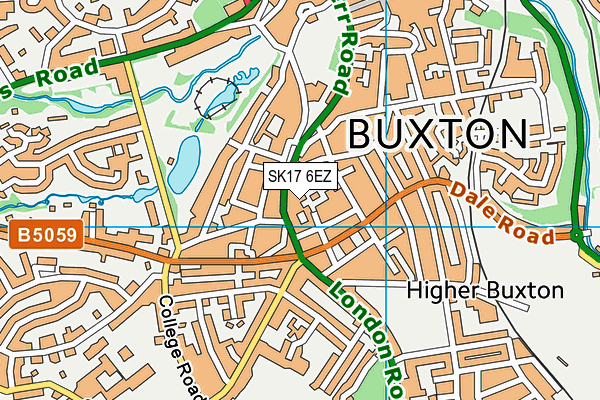 SK17 6EZ map - OS VectorMap District (Ordnance Survey)