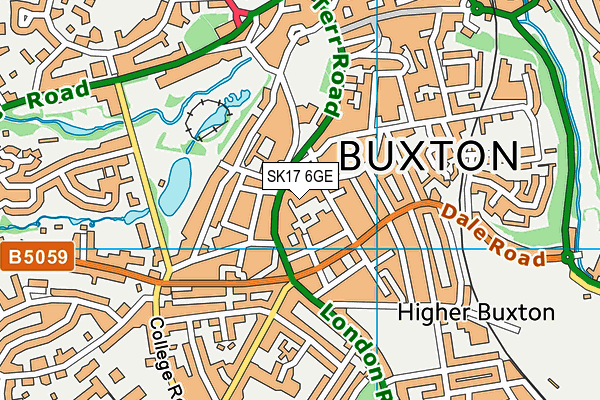 SK17 6GE map - OS VectorMap District (Ordnance Survey)