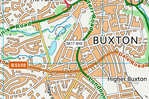 SK17 6HX map - OS VectorMap District (Ordnance Survey)