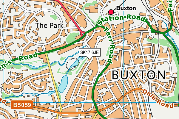 SK17 6JE map - OS VectorMap District (Ordnance Survey)