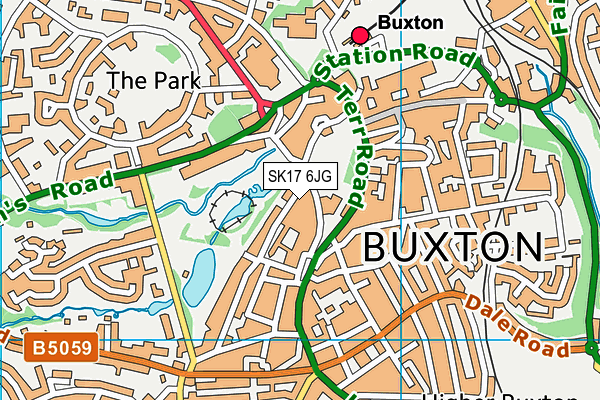 SK17 6JG map - OS VectorMap District (Ordnance Survey)