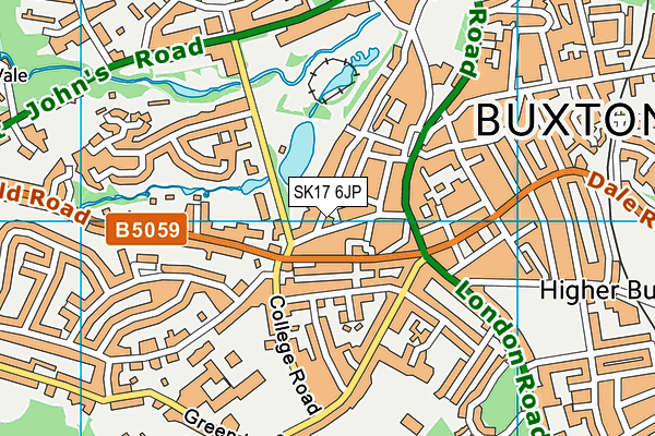 SK17 6JP map - OS VectorMap District (Ordnance Survey)
