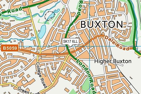 SK17 6LL map - OS VectorMap District (Ordnance Survey)