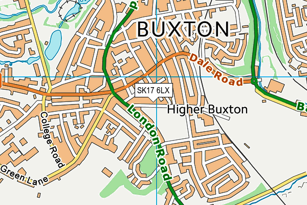 SK17 6LX map - OS VectorMap District (Ordnance Survey)
