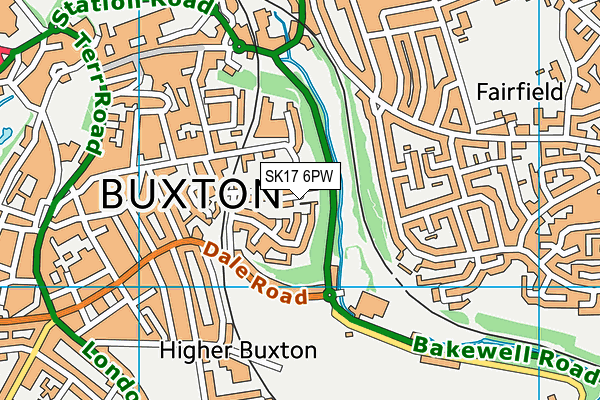 SK17 6PW map - OS VectorMap District (Ordnance Survey)