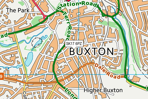 SK17 6PZ map - OS VectorMap District (Ordnance Survey)