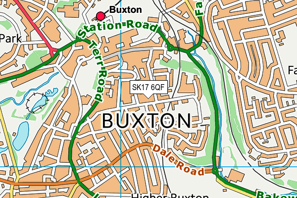 SK17 6QF map - OS VectorMap District (Ordnance Survey)