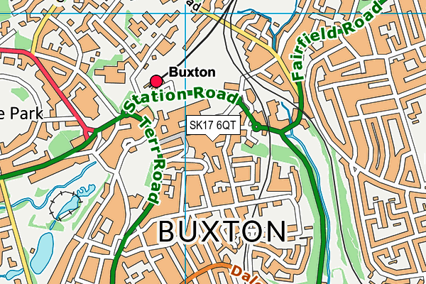 SK17 6QT map - OS VectorMap District (Ordnance Survey)