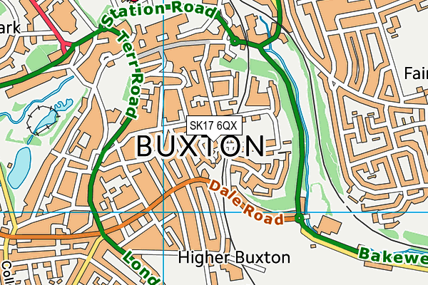 SK17 6QX map - OS VectorMap District (Ordnance Survey)