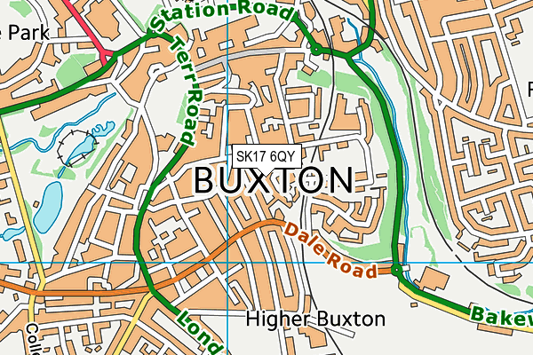 SK17 6QY map - OS VectorMap District (Ordnance Survey)