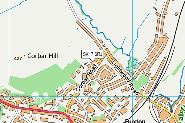 SK17 6RJ map - OS VectorMap District (Ordnance Survey)