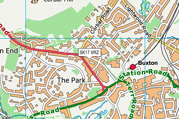 SK17 6RZ map - OS VectorMap District (Ordnance Survey)