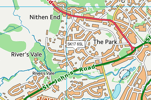 SK17 6SL map - OS VectorMap District (Ordnance Survey)