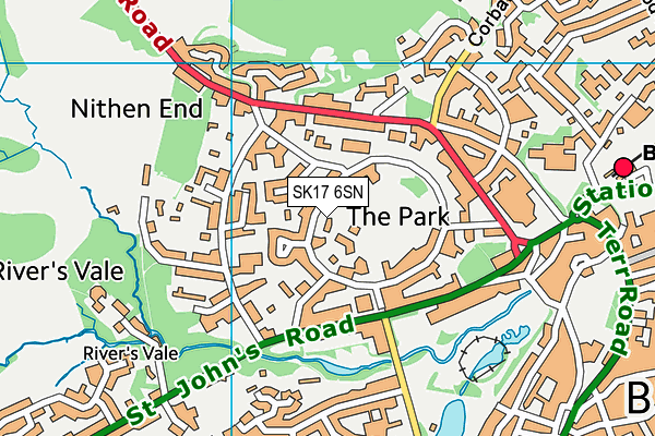 SK17 6SN map - OS VectorMap District (Ordnance Survey) SK17 6SN map - OS VectorMap District (Ordnance Survey)
