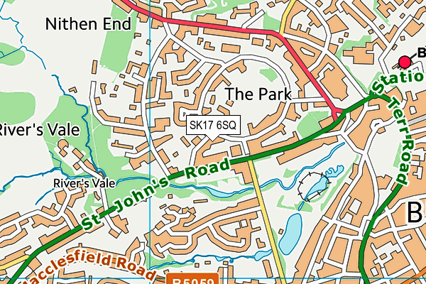 SK17 6SQ map - OS VectorMap District (Ordnance Survey) SK17 6SQ map - OS VectorMap District (Ordnance Survey)
