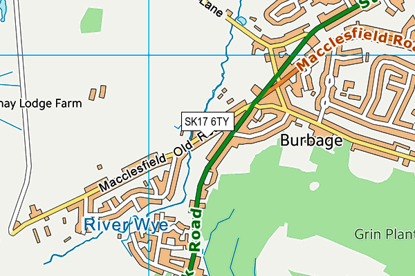 SK17 6TY map - OS VectorMap District (Ordnance Survey)