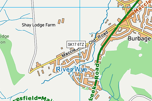 SK17 6TZ map - OS VectorMap District (Ordnance Survey) SK17 6TZ map - OS VectorMap District (Ordnance Survey)