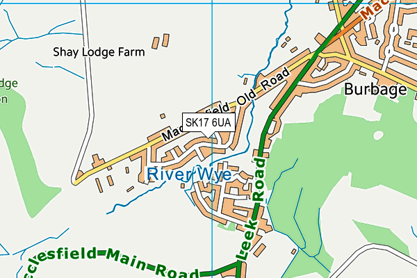 SK17 6UA map - OS VectorMap District (Ordnance Survey)