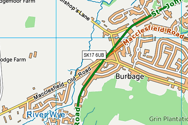 SK17 6UB map - OS VectorMap District (Ordnance Survey) SK17 6UB map - OS VectorMap District (Ordnance Survey)
