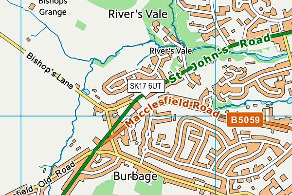 SK17 6UT map - OS VectorMap District (Ordnance Survey)