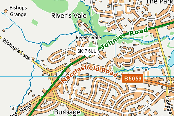 SK17 6UU map - OS VectorMap District (Ordnance Survey) SK17 6UU map - OS VectorMap District (Ordnance Survey)