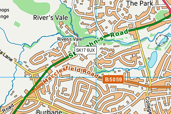 SK17 6UX map - OS VectorMap District (Ordnance Survey) SK17 6UX map - OS VectorMap District (Ordnance Survey)