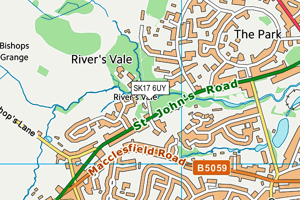 SK17 6UY map - OS VectorMap District (Ordnance Survey)