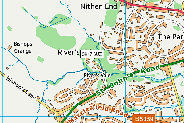 SK17 6UZ map - OS VectorMap District (Ordnance Survey)