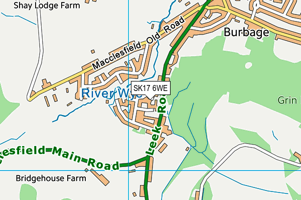 SK17 6WE map - OS VectorMap District (Ordnance Survey)