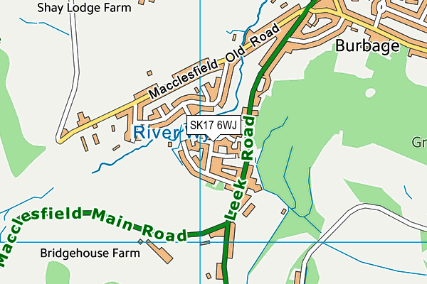 SK17 6WJ map - OS VectorMap District (Ordnance Survey)
