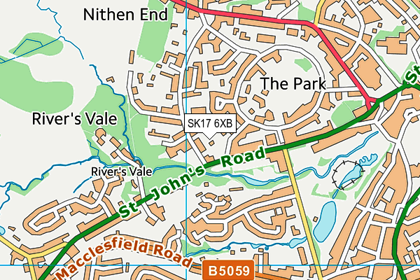 SK17 6XB map - OS VectorMap District (Ordnance Survey) SK17 6XB map - OS VectorMap District (Ordnance Survey)